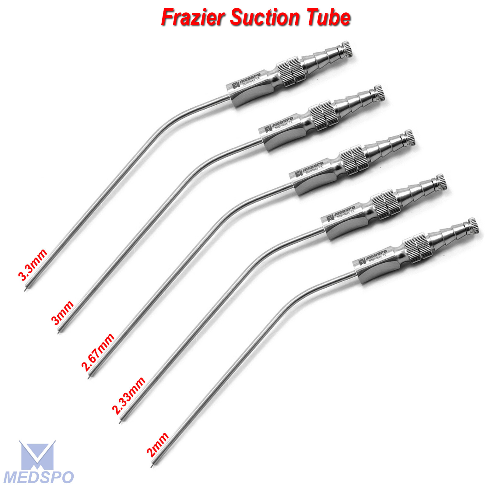Frazier Suction Tube Dental Aspirator ENT Surgical Diagnostic Instruments