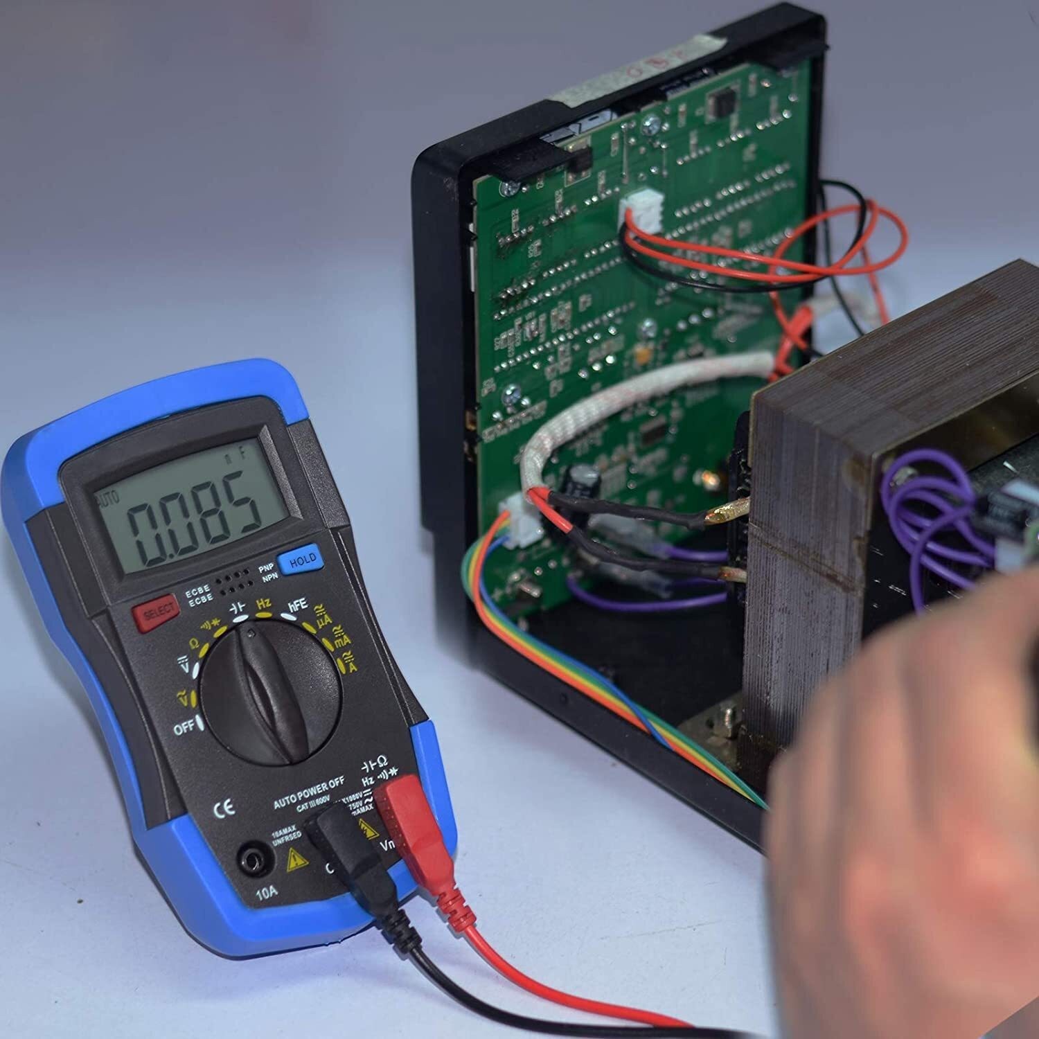 Digital Multimeter 2000pF~200uF Capacitance Inductance hFE Tester Ohm Meter Tool