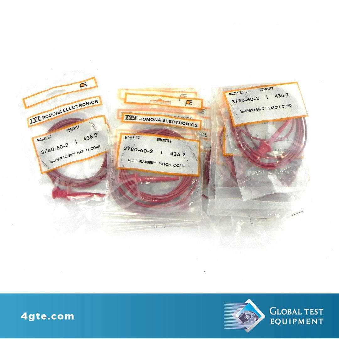 Pomona 3780-60-2 – NEW 60.0″ (1524.00mm) Mini Hook To Wire Leads, Red Lot of 12