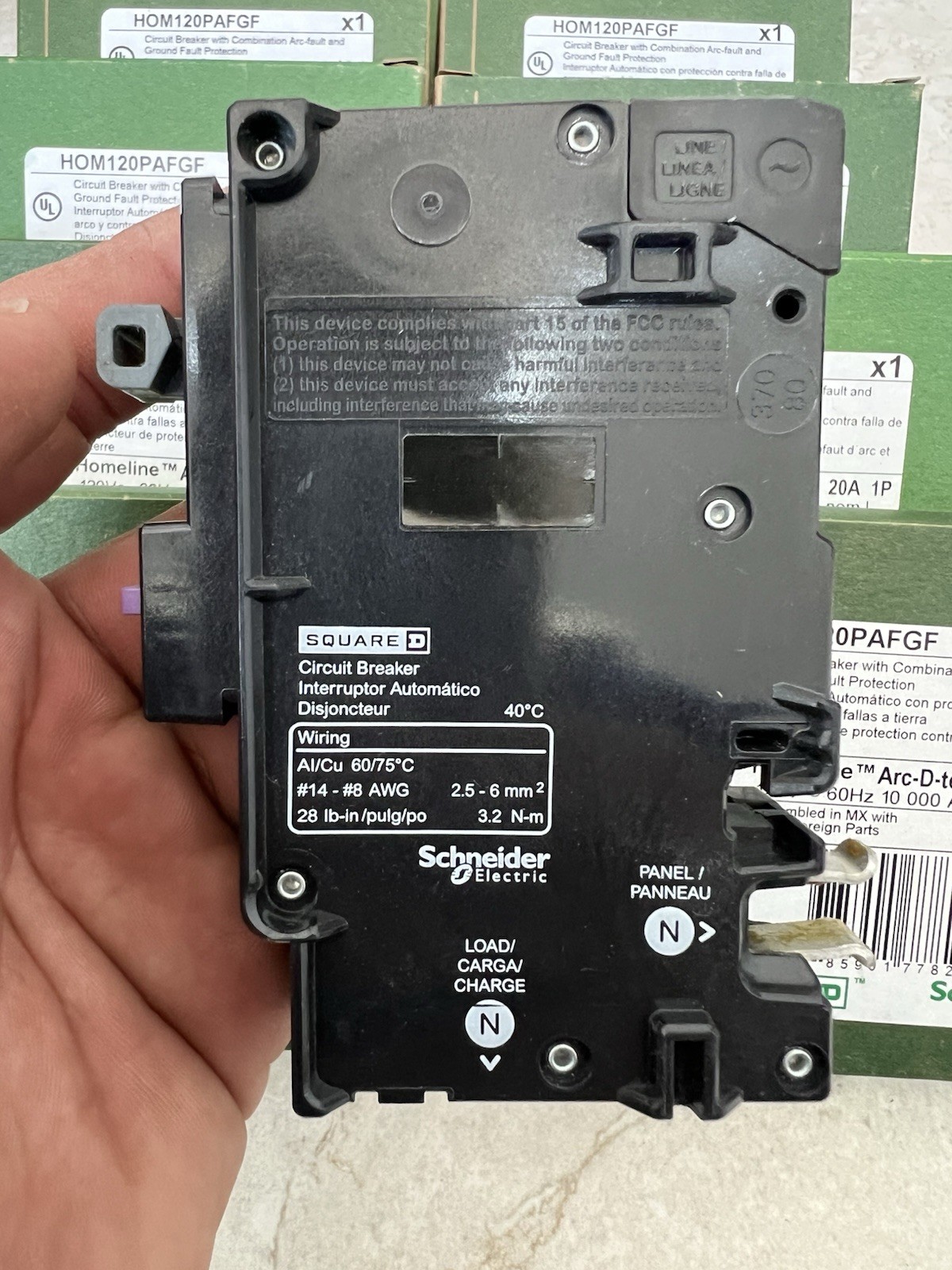 10x Square D Hom120PAFGF Hom120pdf QO120PAFGF Circuit Breaker 20A 1-Pole 120V