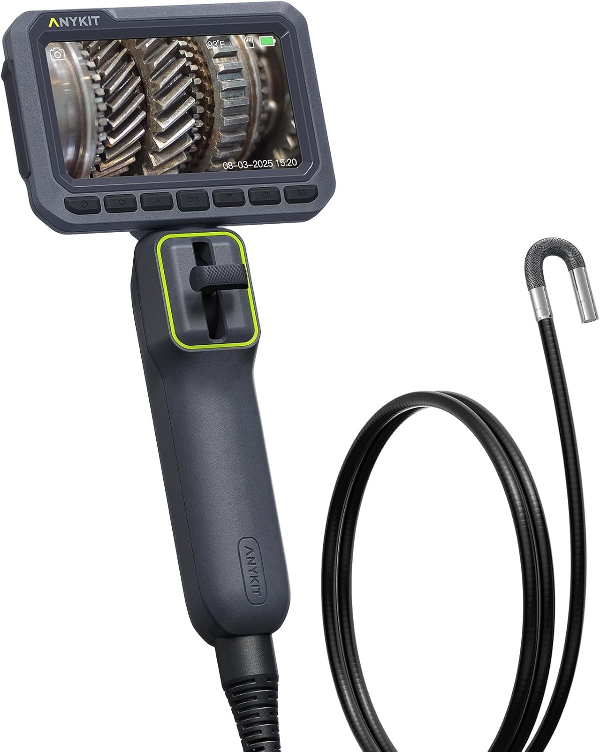 5.5mm Slim Probe Two-Way 210° Articulating Borescope Inspection Camera 32GB card