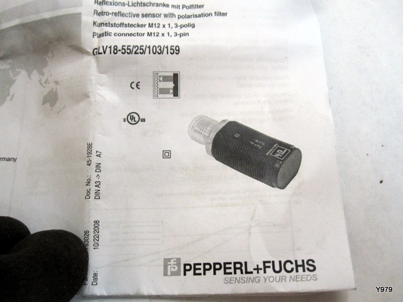 Pepperl+Fuchs Factory Automation GLV18-55/25/103/159 Sensor Switch Photoelectric