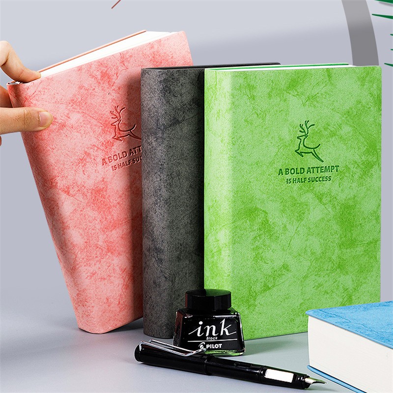 A6 Size 5.7*4″ Small Soft PU Leather Thick Notebook 640 Pages Blank Journal