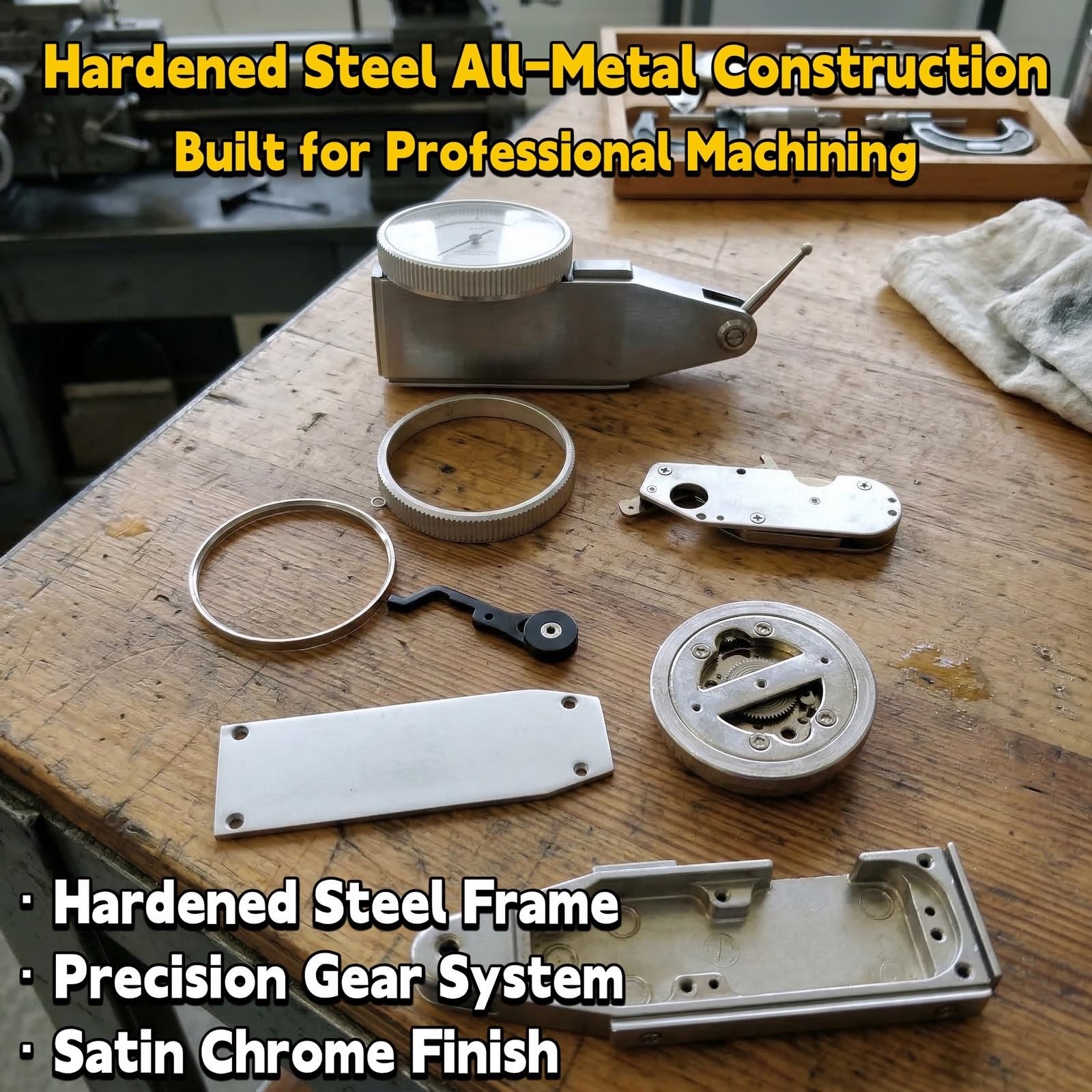 Professional Dial Test Indicator 00.03×0.0005 Inch Steel Hardened All Metal