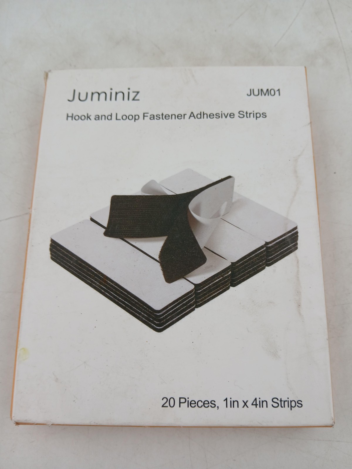 Juminiz Hook Loop Fastener Adhesive Strips 20 Pieces 1 X 4 In Black Home Office