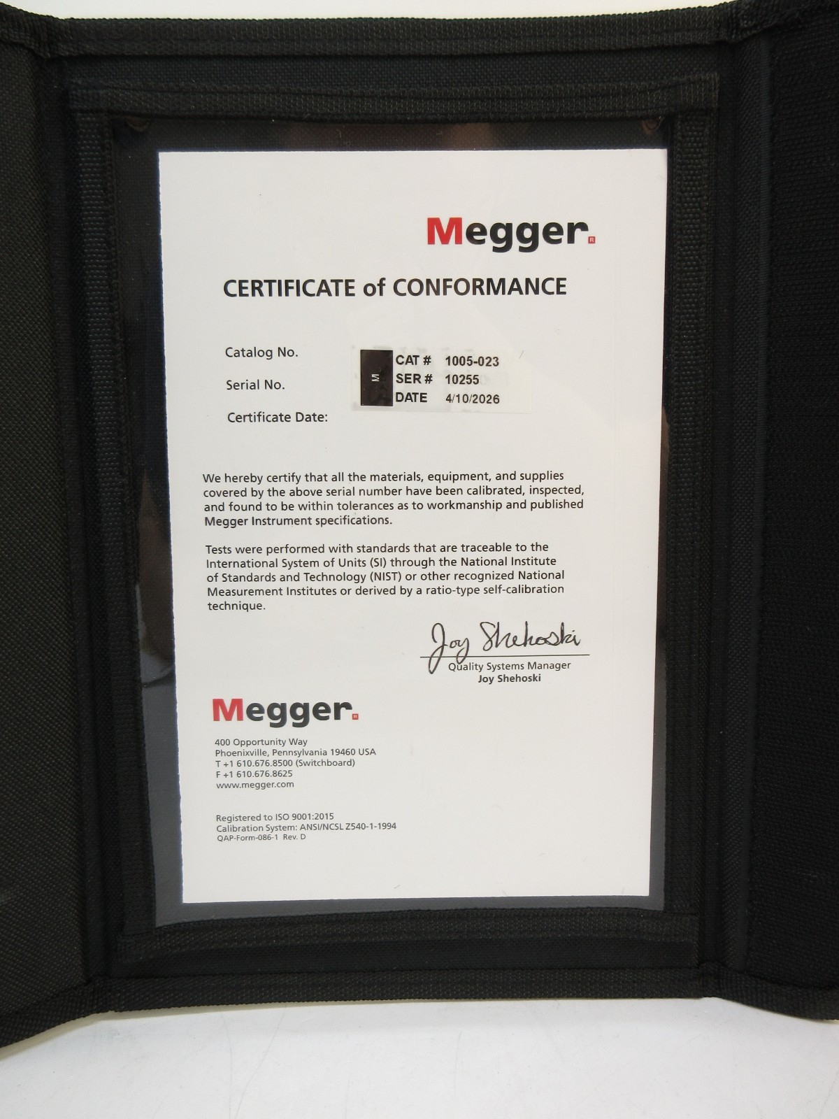 Megger TDR2050 Advanced Dual Channel Time Domain Reflectometer CAT IV 600V