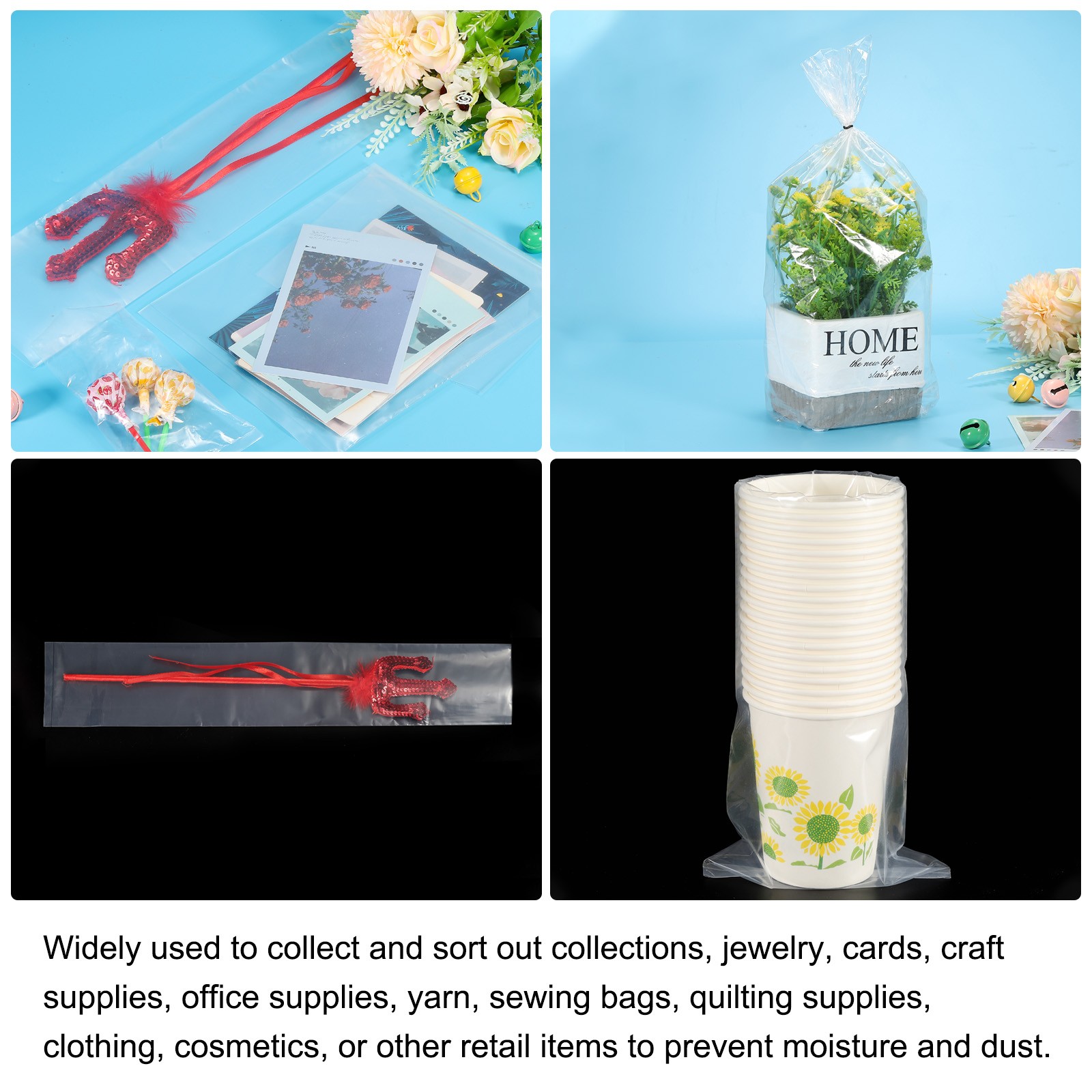 30 Pcs Clear Flat Open Plastic Poly Bags 24×35 Inch 1.6 Mil Packaging Bags