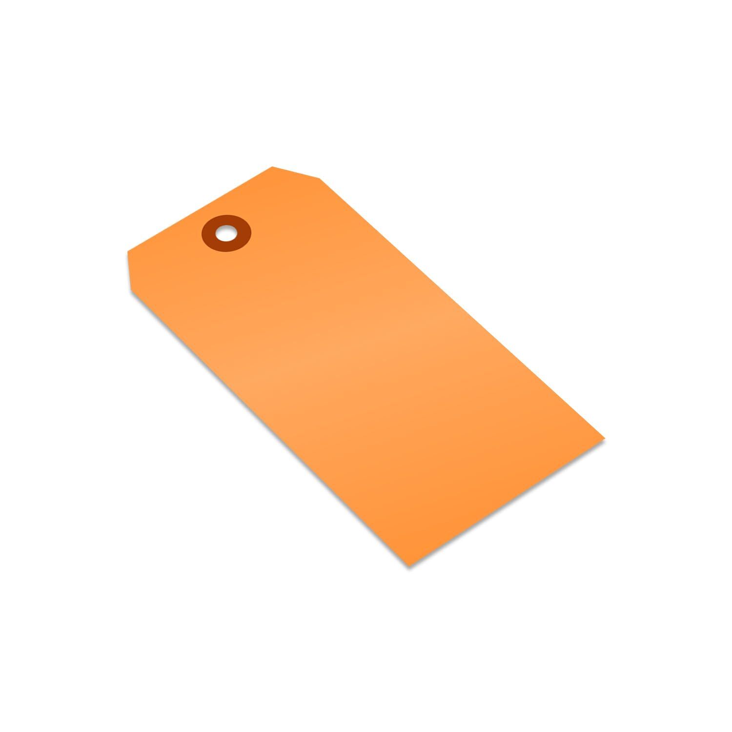 Fluorescent Orange Blank Tags with Pre-Punched Hole – 100-Pack 4.75″ x 2.375″…