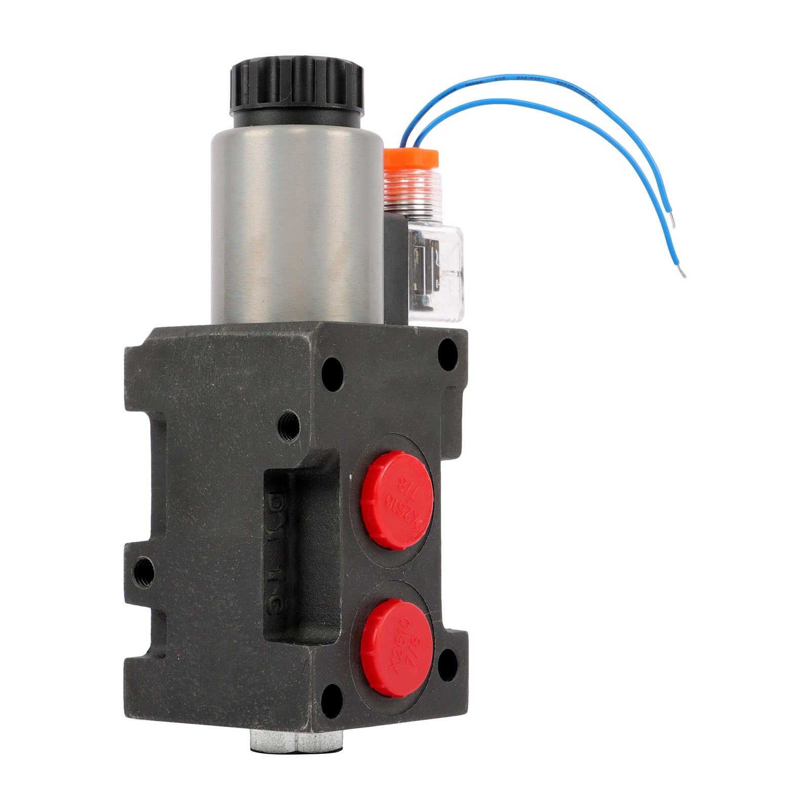 6 Port 12V DC Hydraulic Diverter Valve 13 GPM 25MPa 3 Connectors