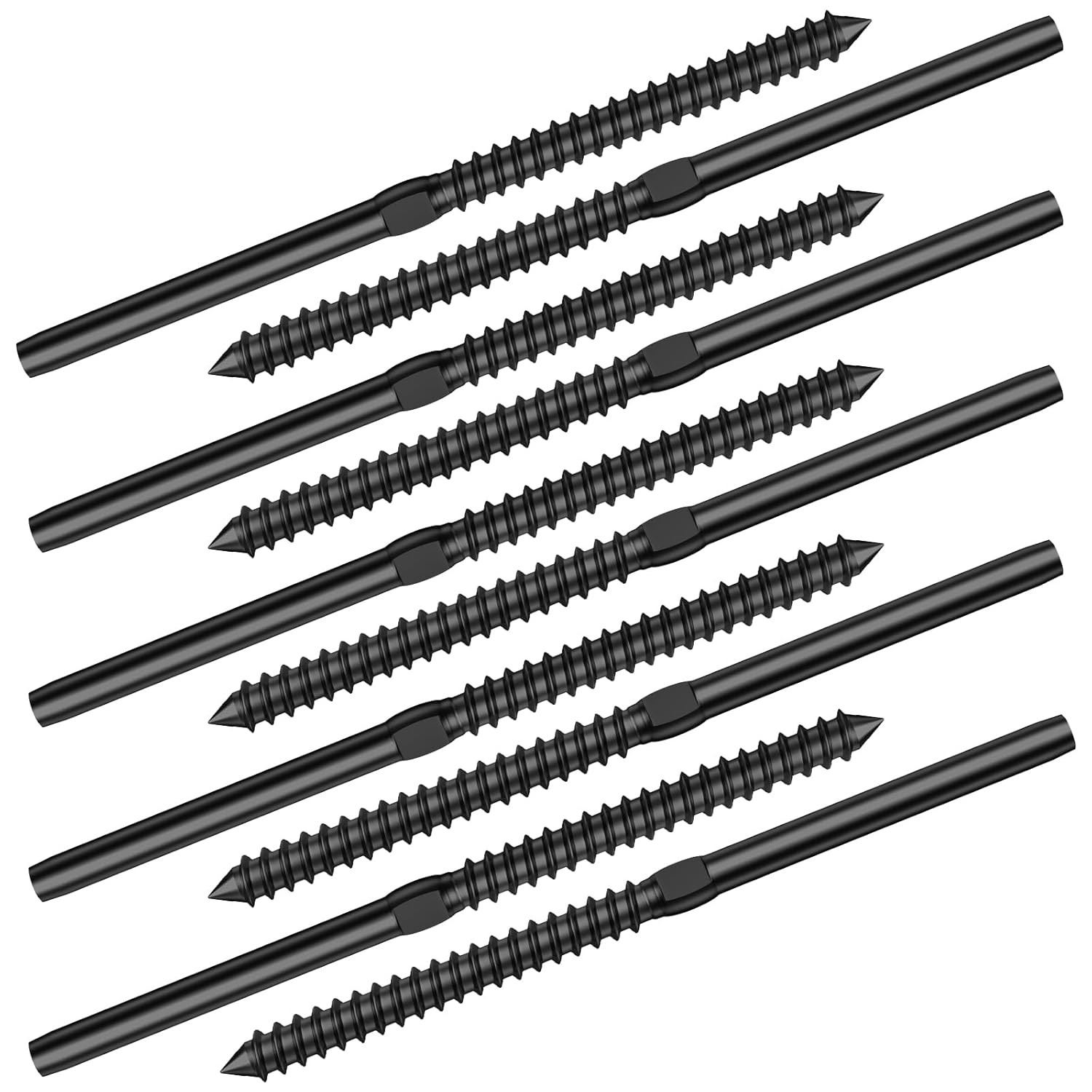 100 Pack T316 Stainless Steel Swage Lag Screws for Deck Cable Railing Kit