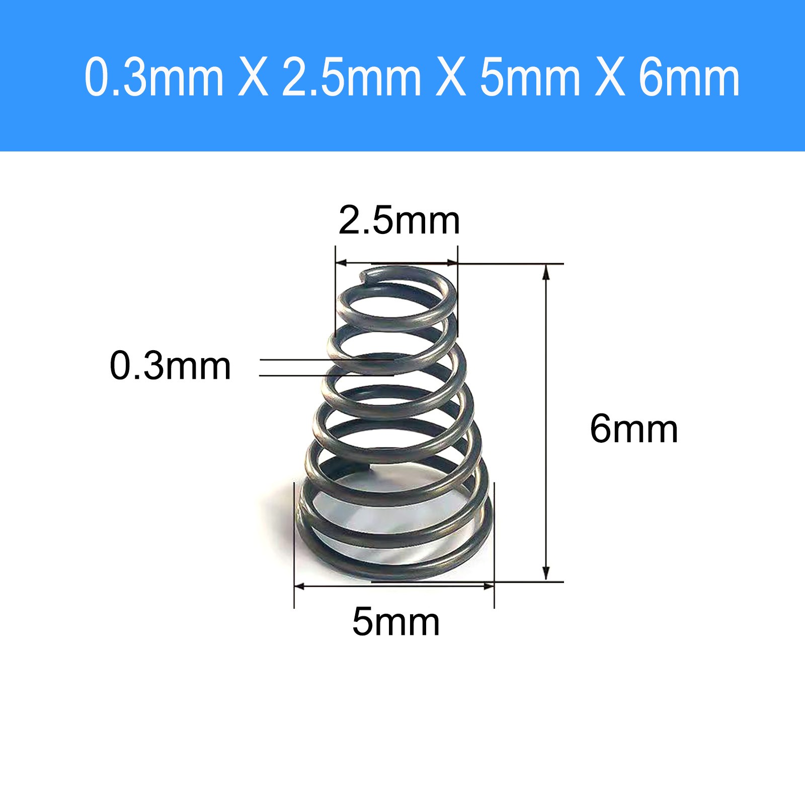 Conical Compression Spring Tapered Cone Spring Steel 0.2-3.0mm Wire High Tension
