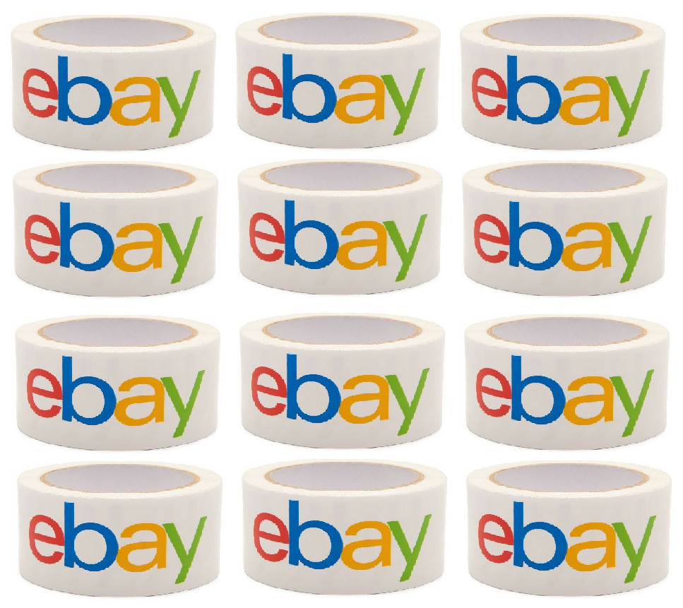 12 PACK ROLLS 2″ x 75 yards Classic Official eBay Shipping Packaging Tape