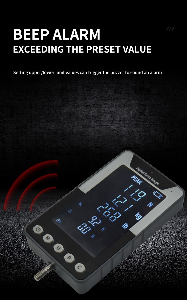 Digital Push-pull Gauge with Max Load Value 3N 0.3Kg 0.65Lb Test Range 0.3-3N.m