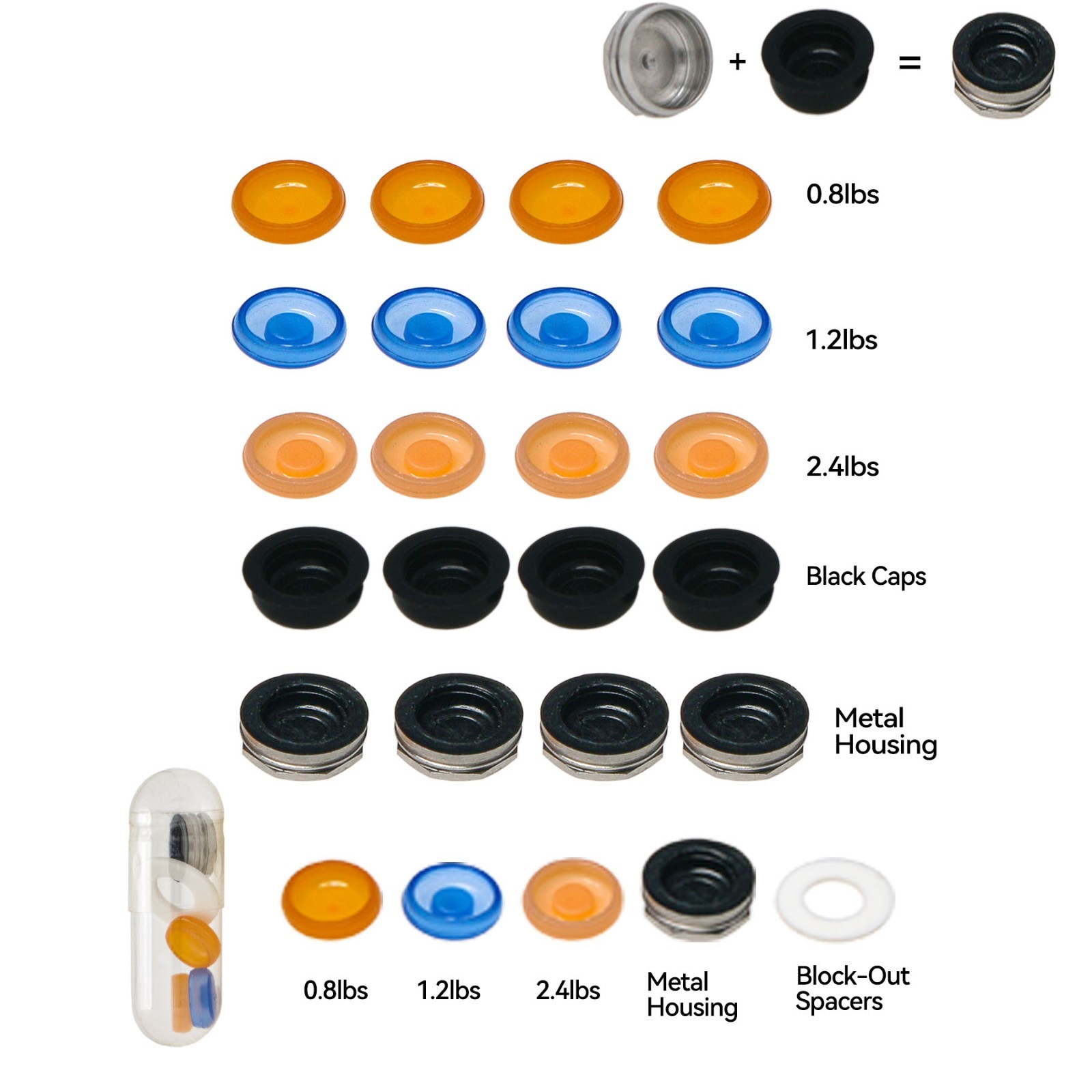 US Dental Overdenture Retention Caps For Implant Locator Abutment Inserts