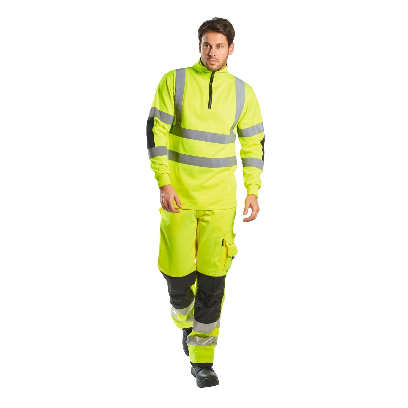 Portwest Xenon Rugby Sweatshirt Pullover Jumper Safety Reflective Work Wear