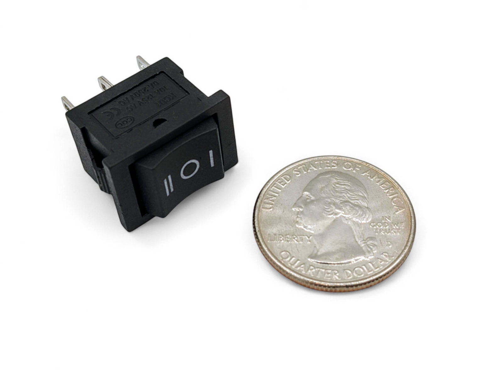 Black Rocker Switch ON-OFF-ON 6 Pin 21X15mm DPDT 6A/250VAC 10A/125VAC 2/5/10 Pc