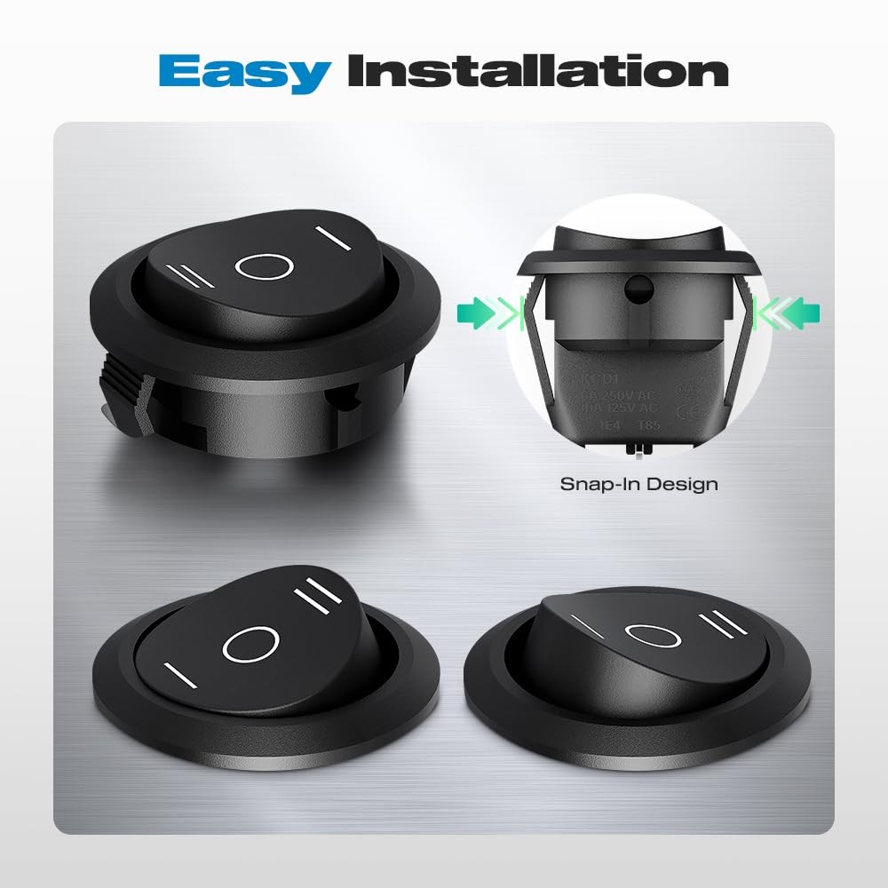 Waterproof three way rocker switch automotive marine