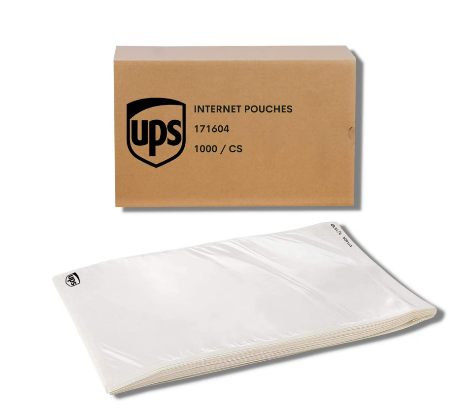 1,000 UPS Shipping Label Pouches 6.5” x 10” Self Adhesive Packing Slip Sleeve