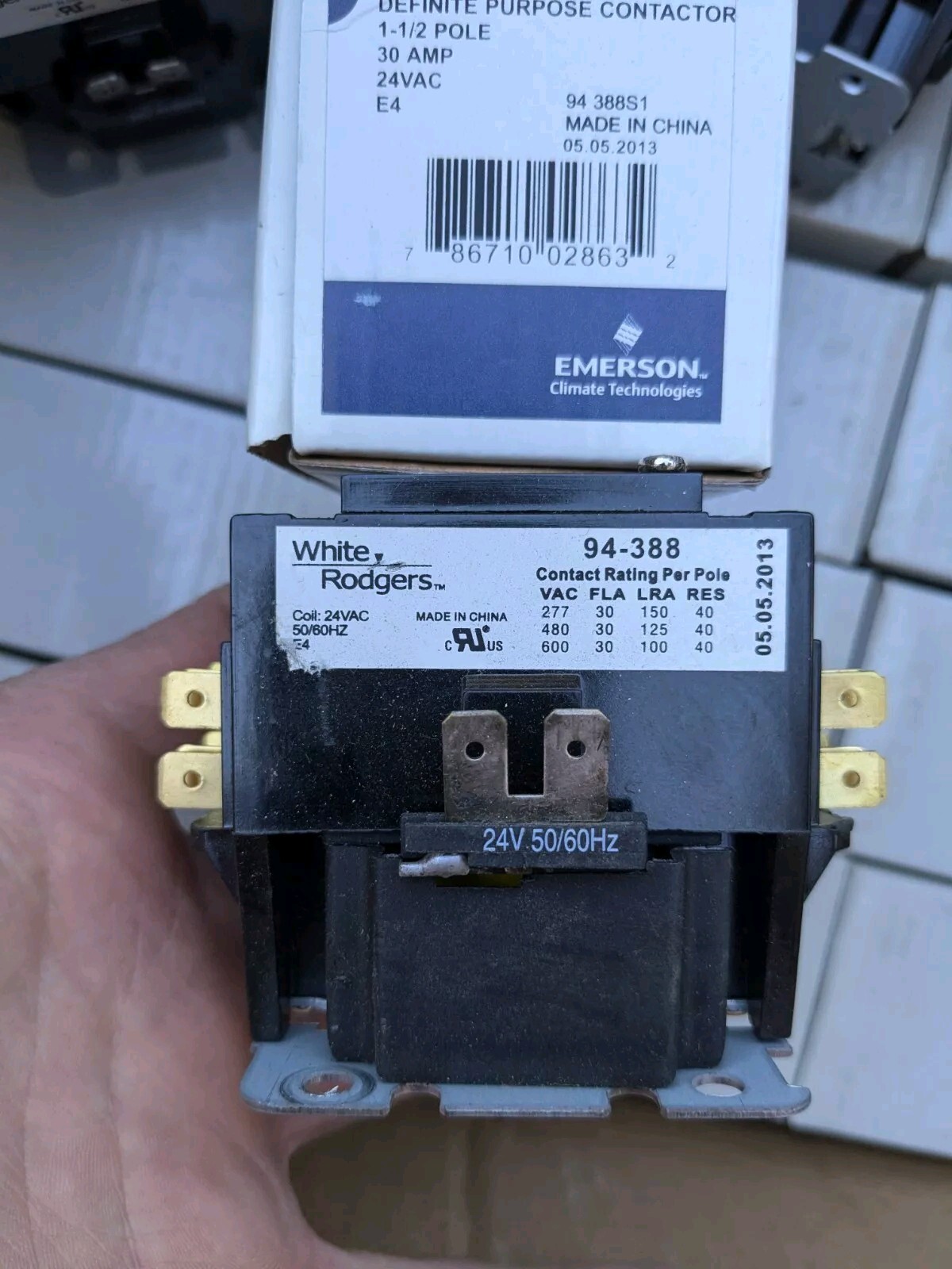 NEW IN BOX WHITE-RODGERS CONTACTOR 94-388