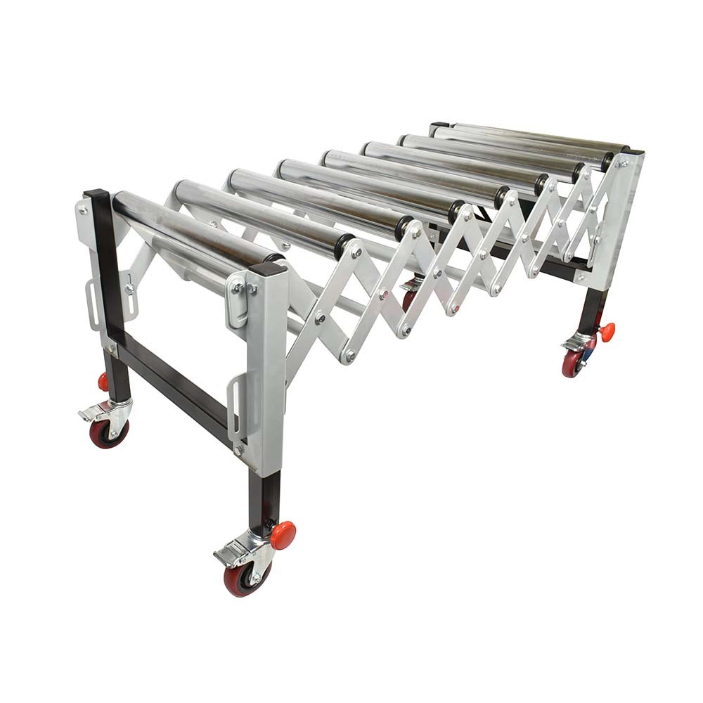 Adjustable Expandable Gravity Wheel 9 Roller Conveyor Flexible Table T1732