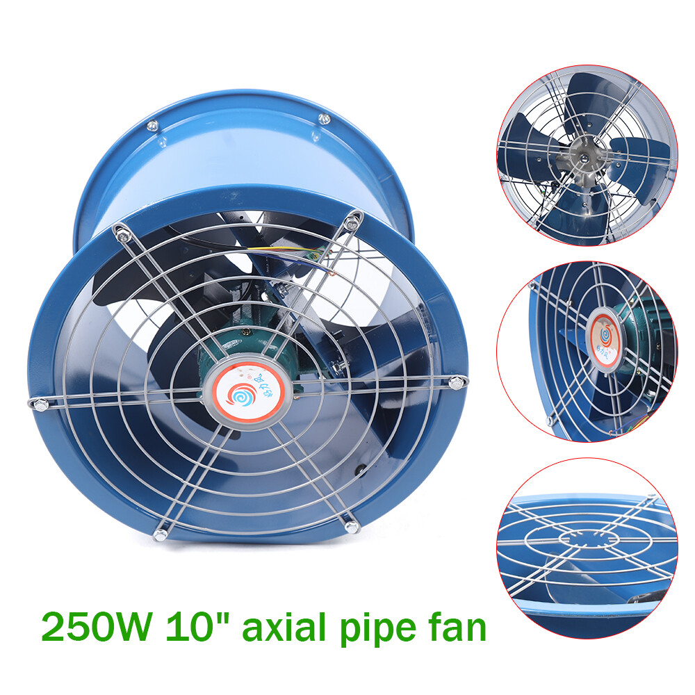 10″ Explosion-proof Axial Fan Cylinder Pipe Fan 1420r/min Warehouse Workshop NEW