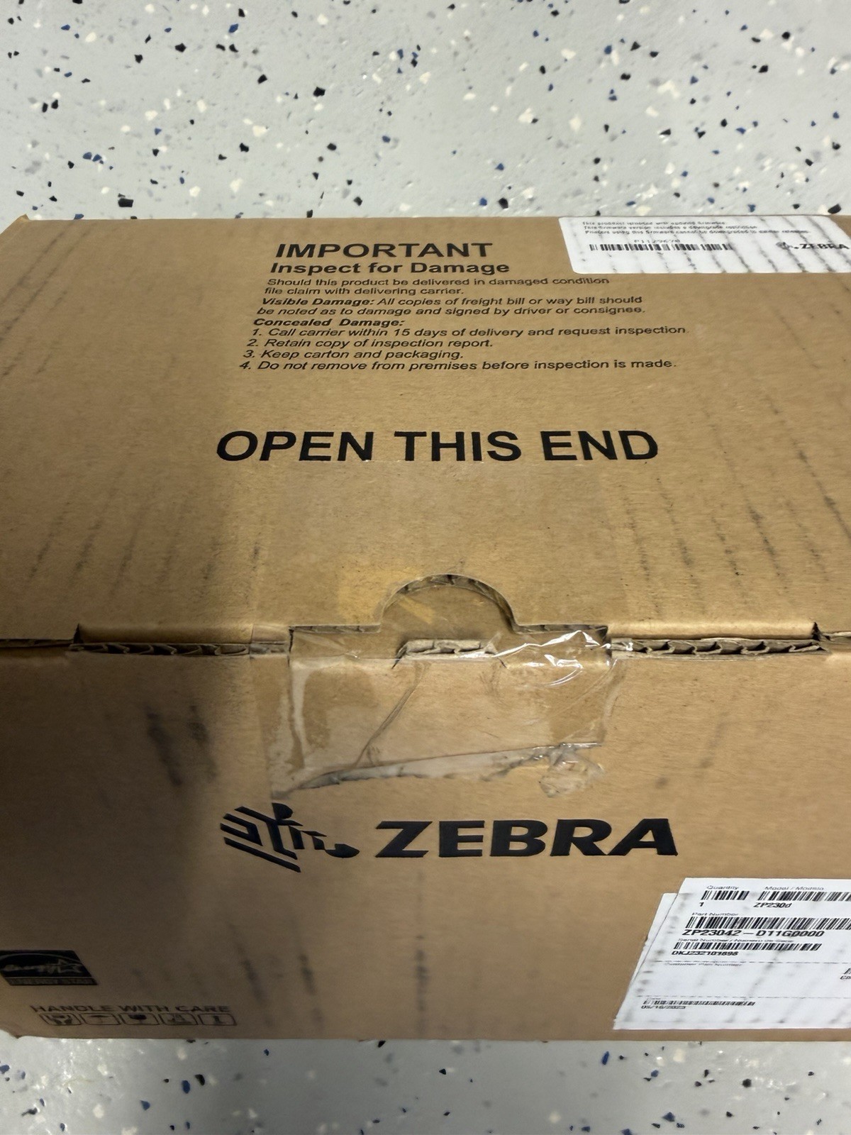 BRAND NEW SEALED Zebra ZP230d ZP23042-D11G0000 Barcode Label USB Printer