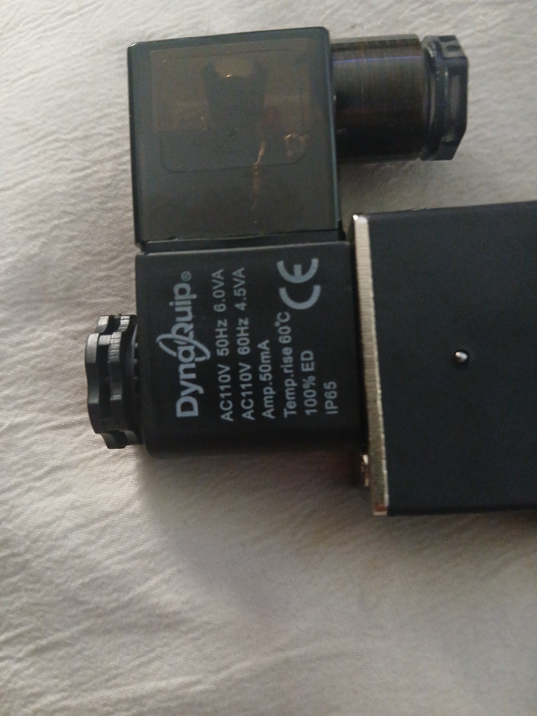 Dynaquip Model: 145855.01 Cv: 1.40 Psi: 29.116 50Hz 6.0VA AC110v 60Hz 4.5 VA Amp