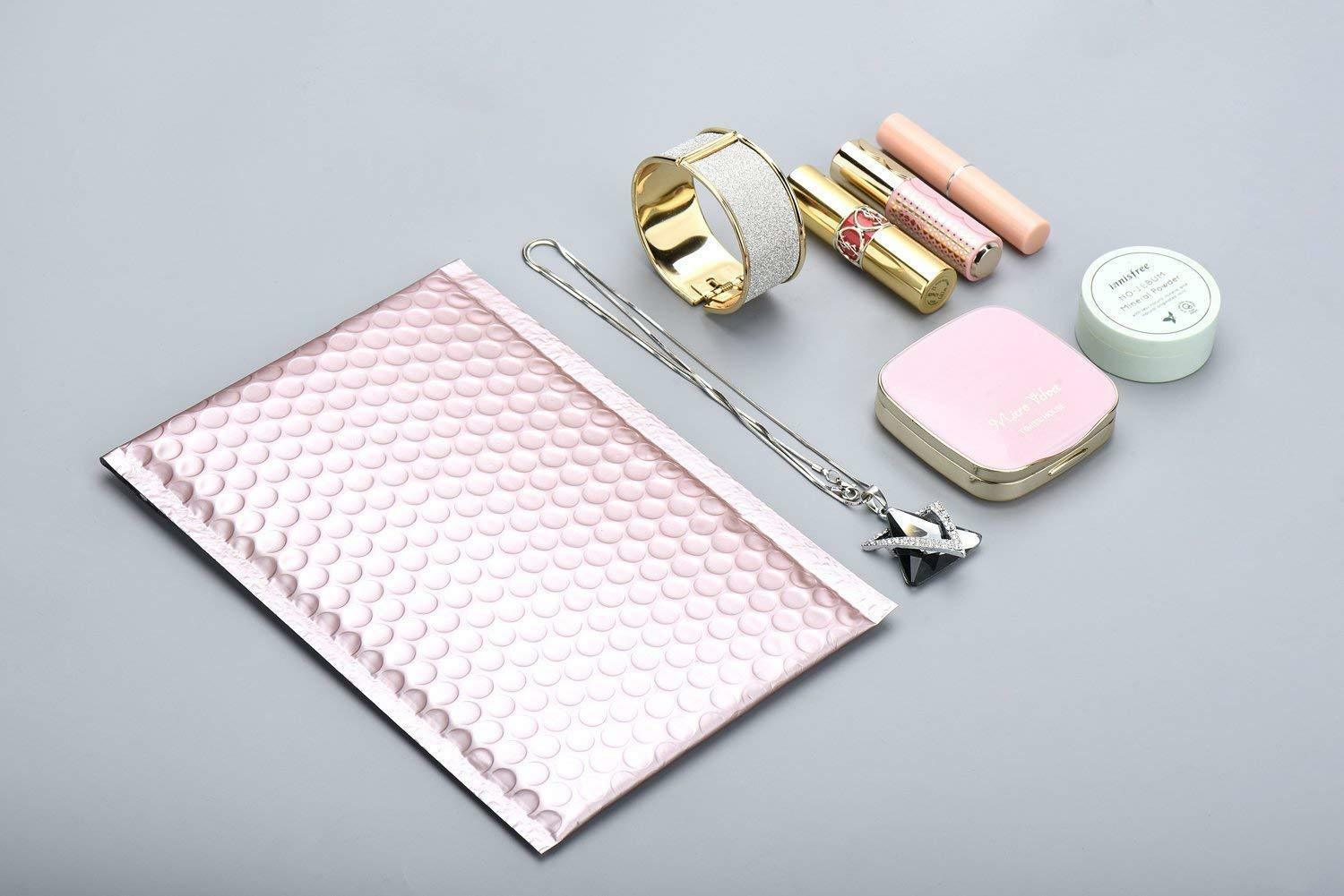 Mix Your Color 50 Matte Metallic Bubble Padded Envelopes Poly Mailers #2 8.5×12