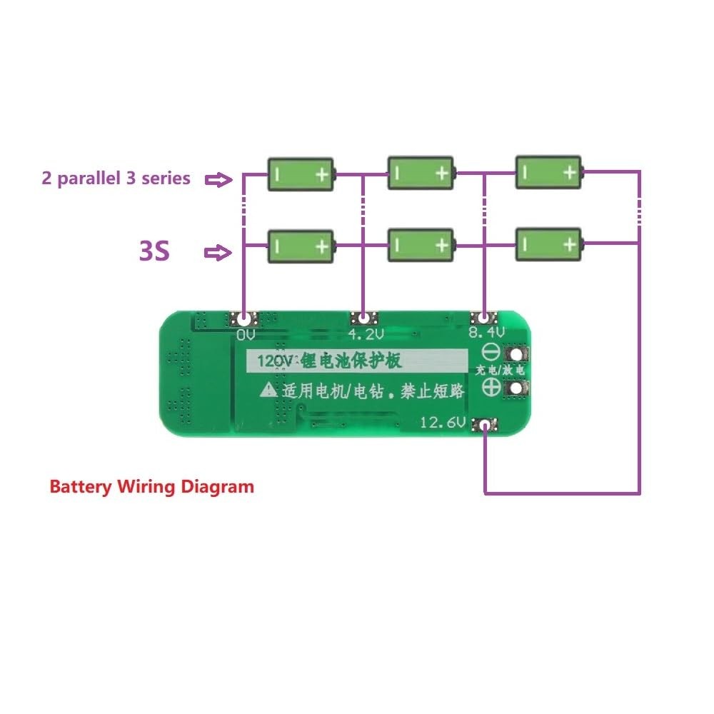 5PCS 3S 20A BMS Protection Board Li-ion Lithium Battery Charger PCB 18650