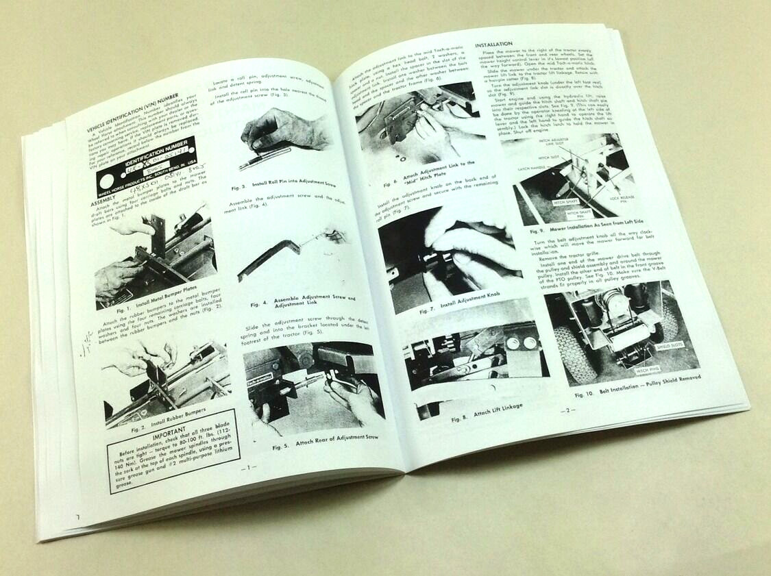 Wheel Horse C-101 C-121 C-141 Garden Tractor Lawn Mower Operators Owners Manual