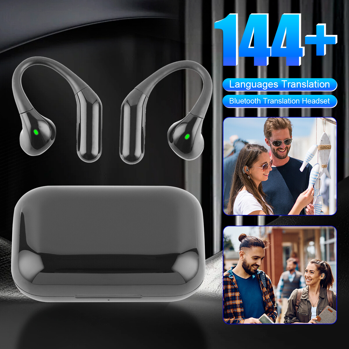 144+ Language Wireless Bluetooth 5.3 AI Translator Earbuds Headphones For iPhone
