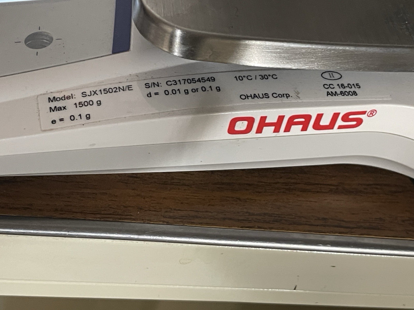 Ohaus Scout SJX1502N/E Portable Balance 1500 g Class II Legal‑for‑Trade