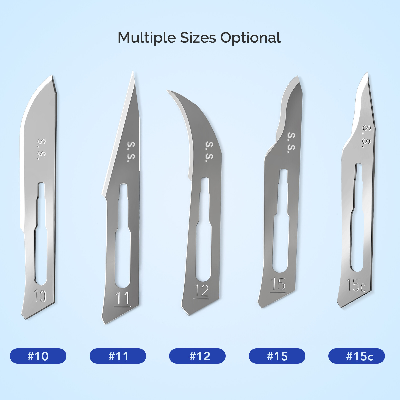 Scalpel Blades #10 11 12 15 15C Stainless Steel Sterile Surgical #3 Scalpel Hand