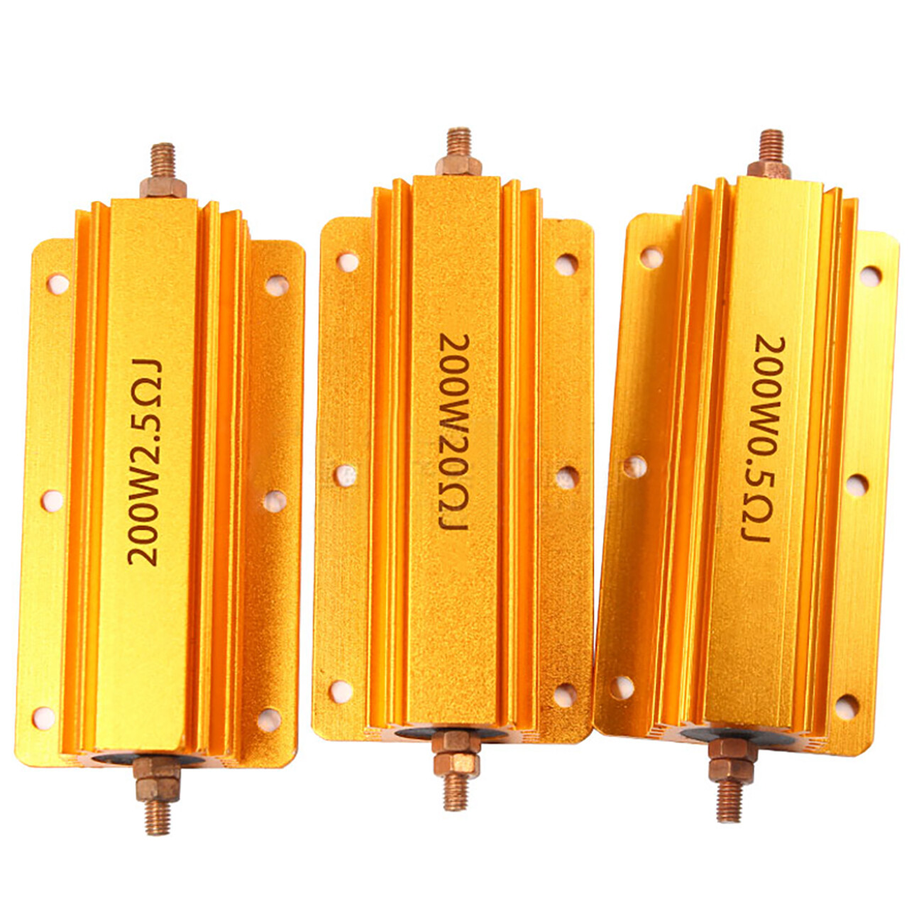 200W RX24 Aluminium Wire wound Power Resistors 5% J 0.1Ω 0.15Ω 0.2Ω to 100KΩ/Ohm