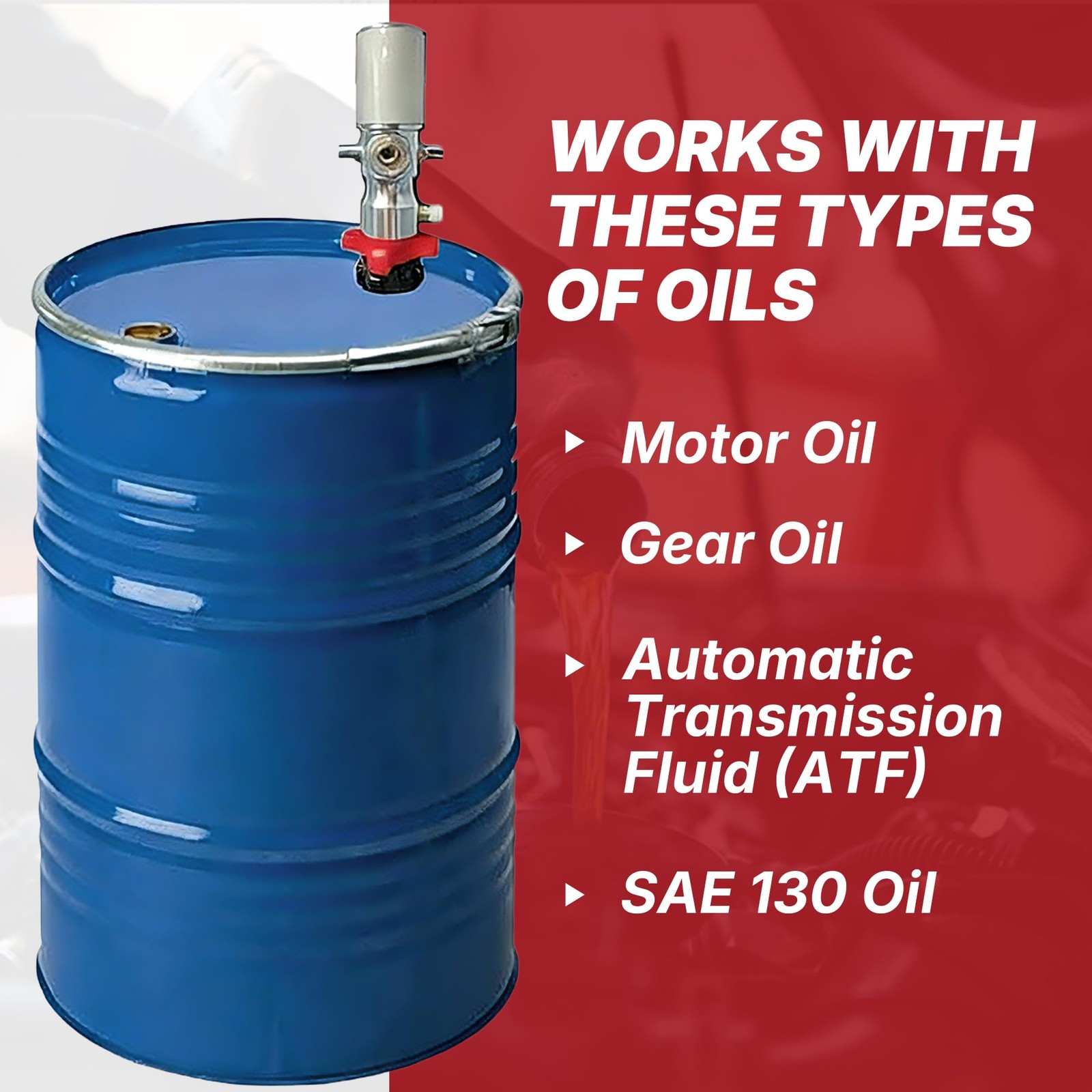 LAUCO 3:1 Air Oil Drum Pump 55 Gal Barrel Transfer Pump 870PSI Heavy Duty