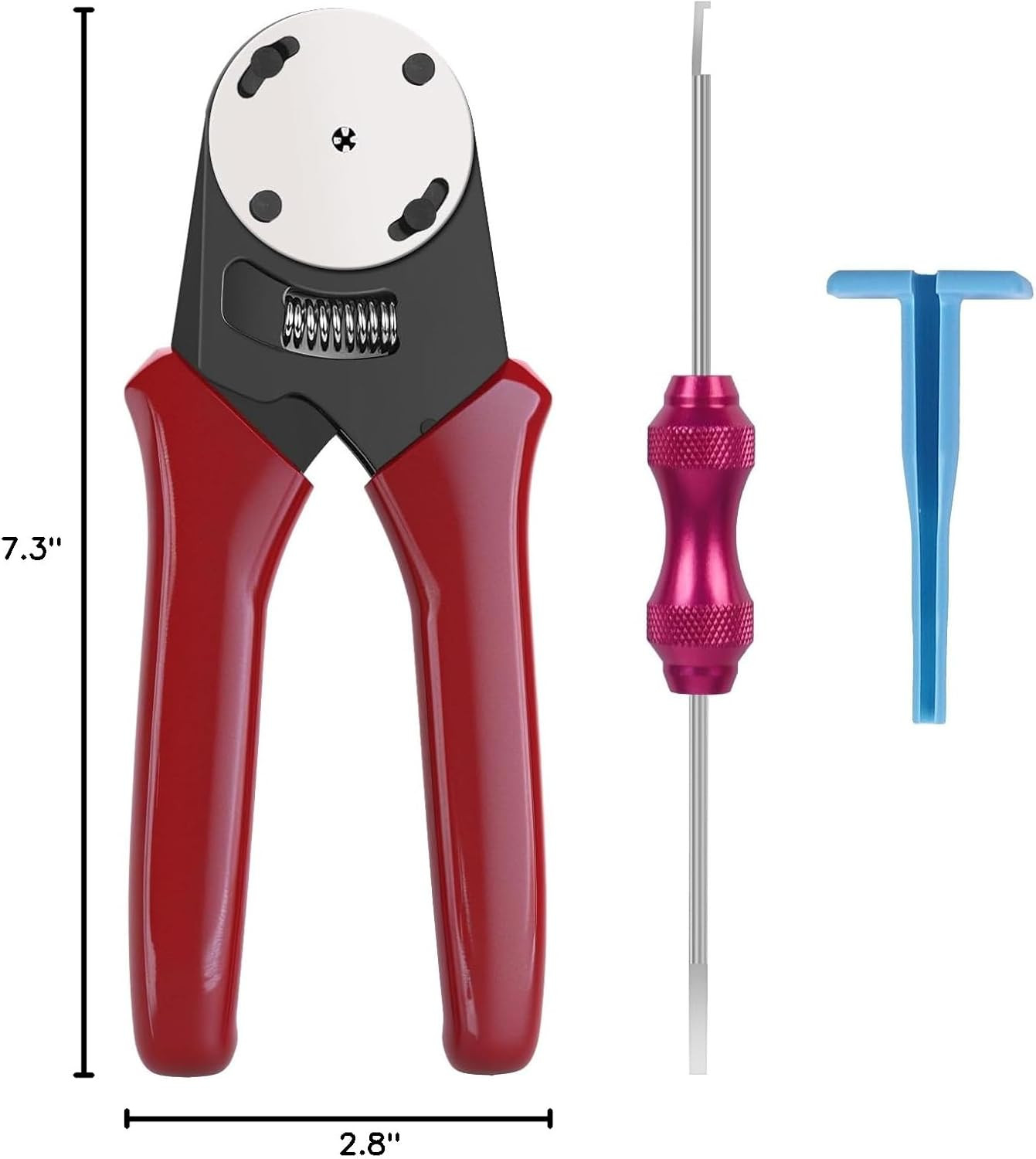 Deutsch Closed Barrel Crimper, Solid Barrel Contact & Circular Connector Contact