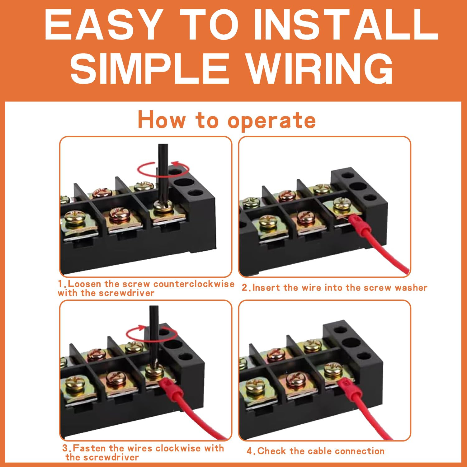 2 Circuits 2 Positions Terminal Block 20-30A 200-450V Dual Row Screw Terminals S