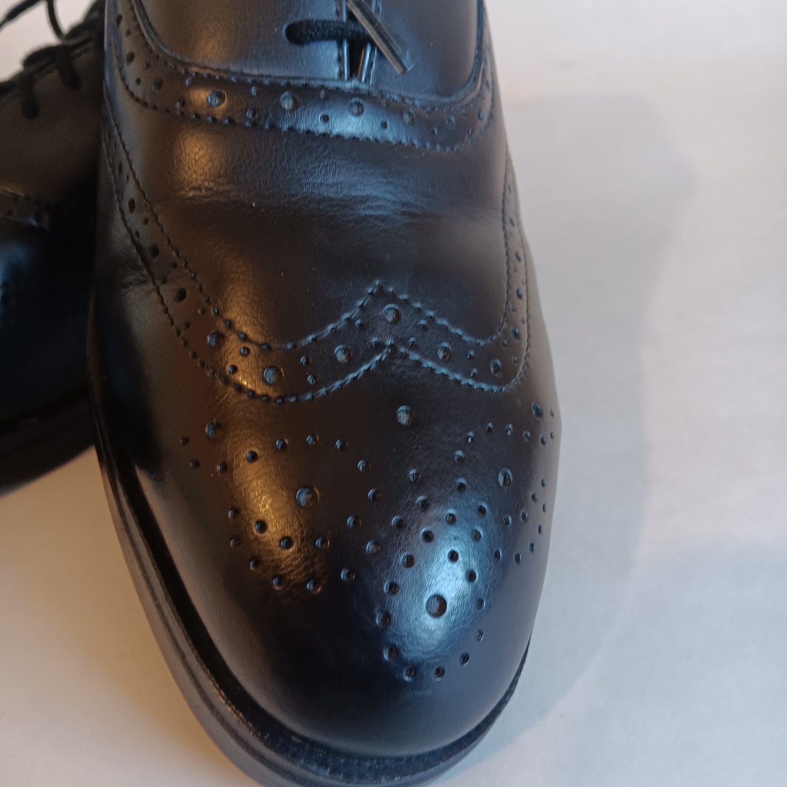 Red Wing 8701 Men’s Size 10D Black Leather Wingtip Steel Toe Shoes Made in USA