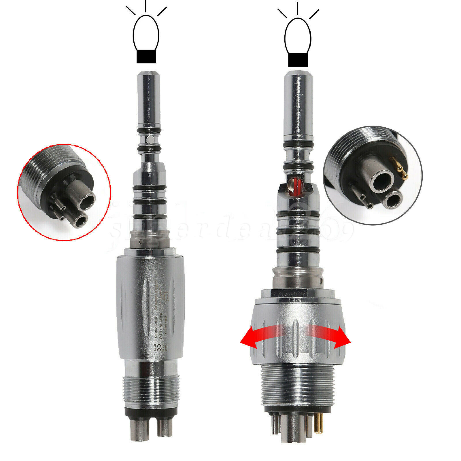 Dental MULTIflex Lux LED Quick Coupler 4/6Hole for Fiber Optic Handpiece YG4/Y6