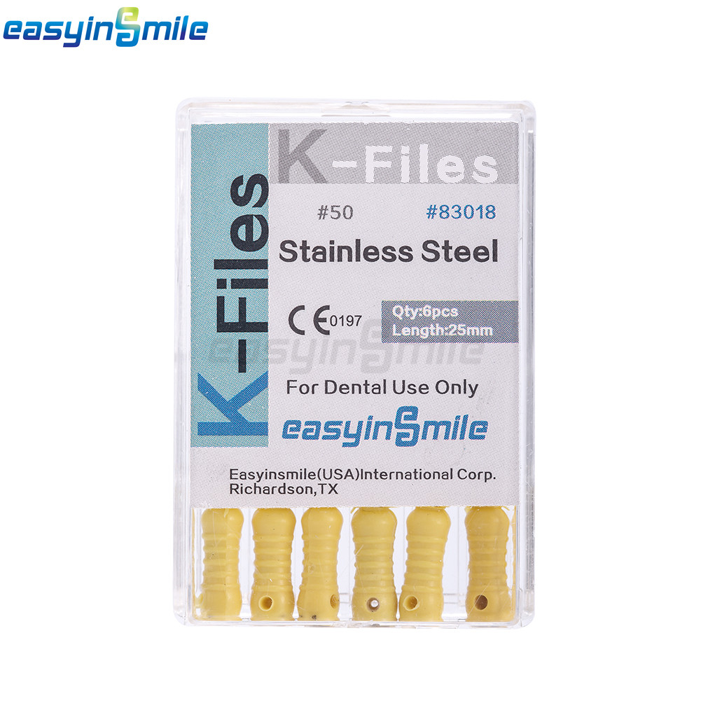 60pc Dental Endo K-files Root Canal File 25mm Hand Files Stainless Steel #6#8#10