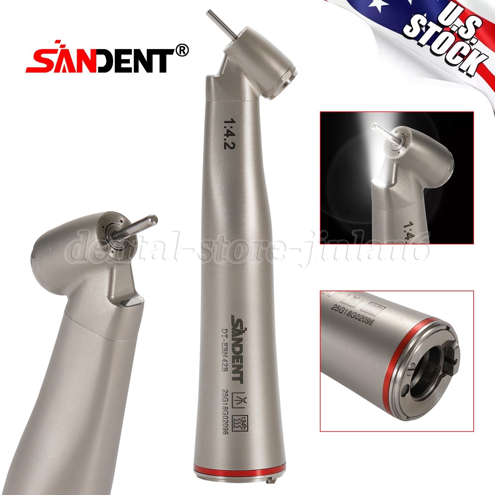 Dental Electric Handpiece 1:5 1:4.2 Contra Angle 45 Degree Surgical Fiber Optic