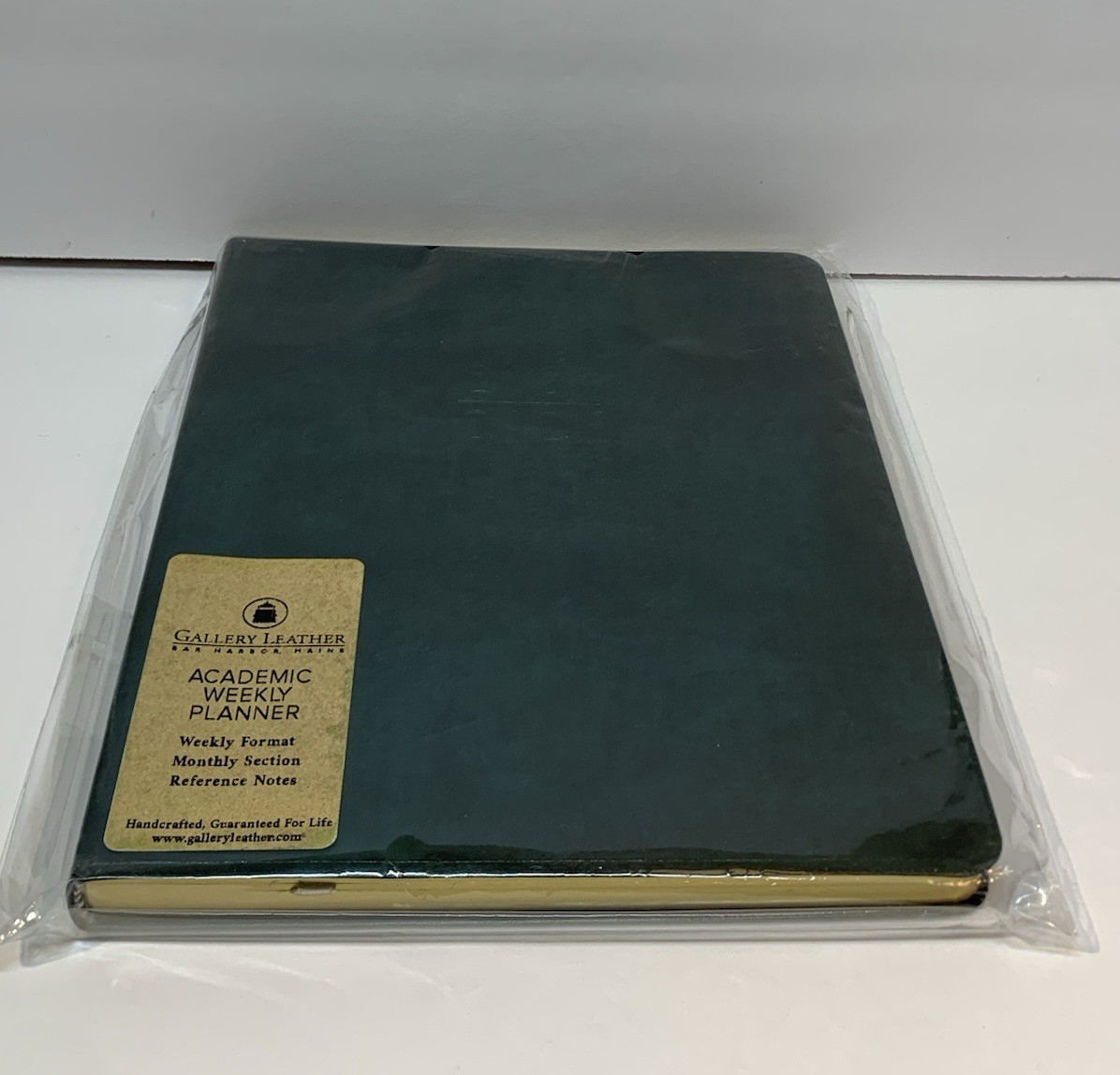 Gallery Leather 2026 Academic Planner Weekly Format Monthly Section Green NEW