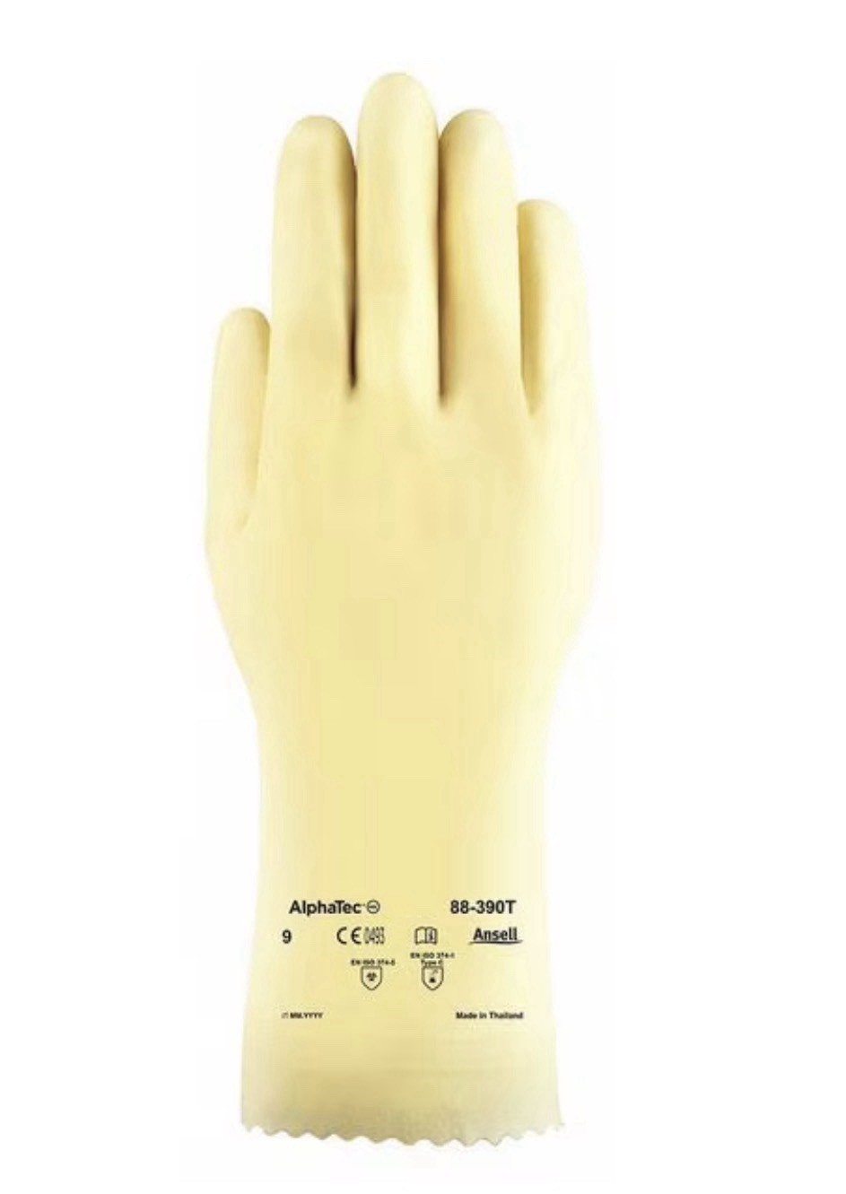 12 Pair Ansell 88-390T Technicians Latex/Neoprene Gloves