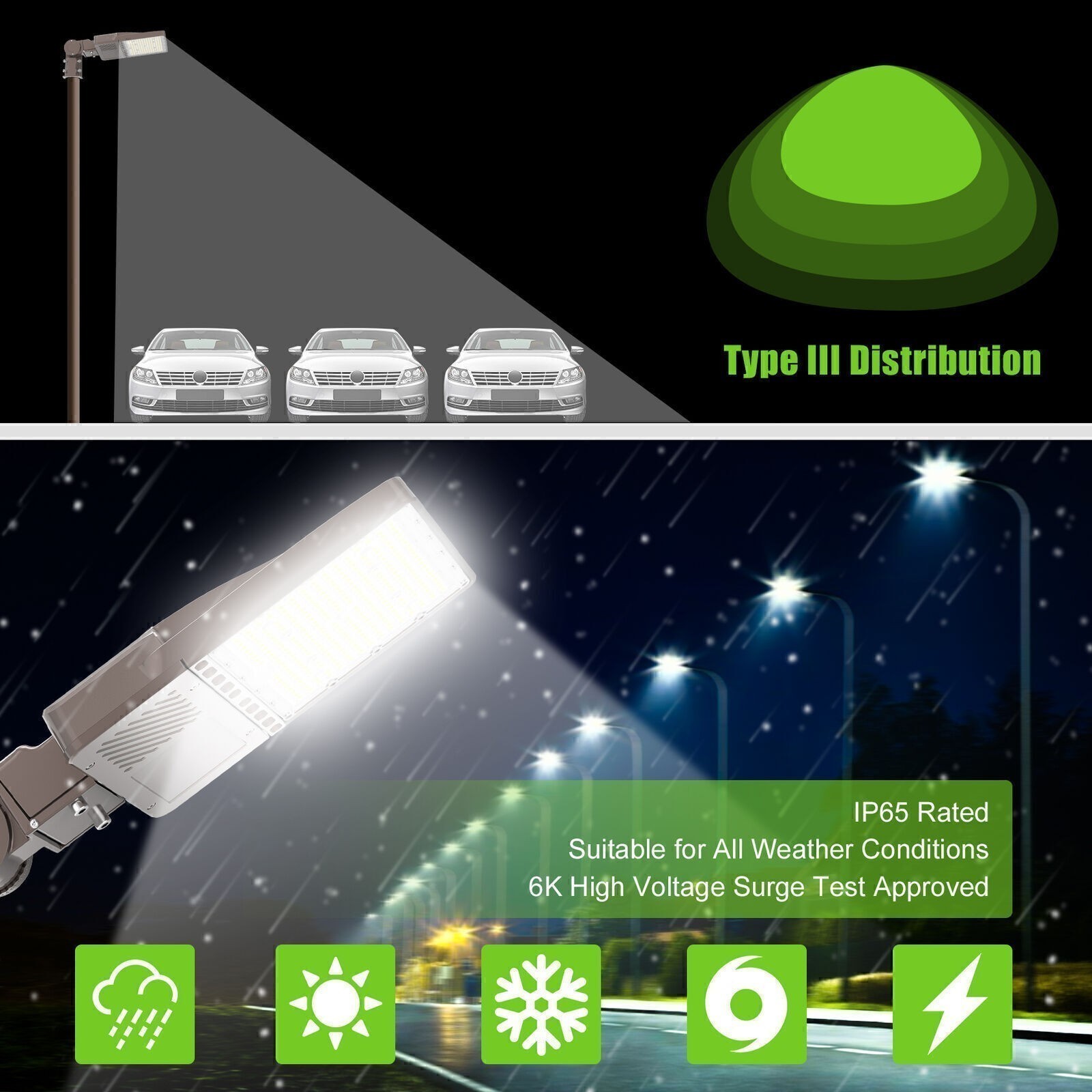 150W LED Parking Lot Lights Outdoor Garden Yard Street Road Commerical Area Lamp