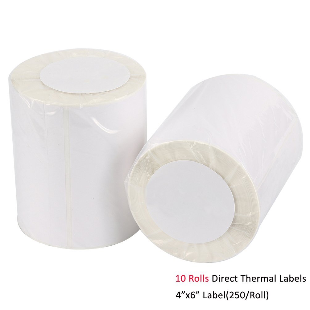 10 Rolls of 250 4×6 Direct Thermal Shipping Labels For Zebra Eltron ZP450 LP2844