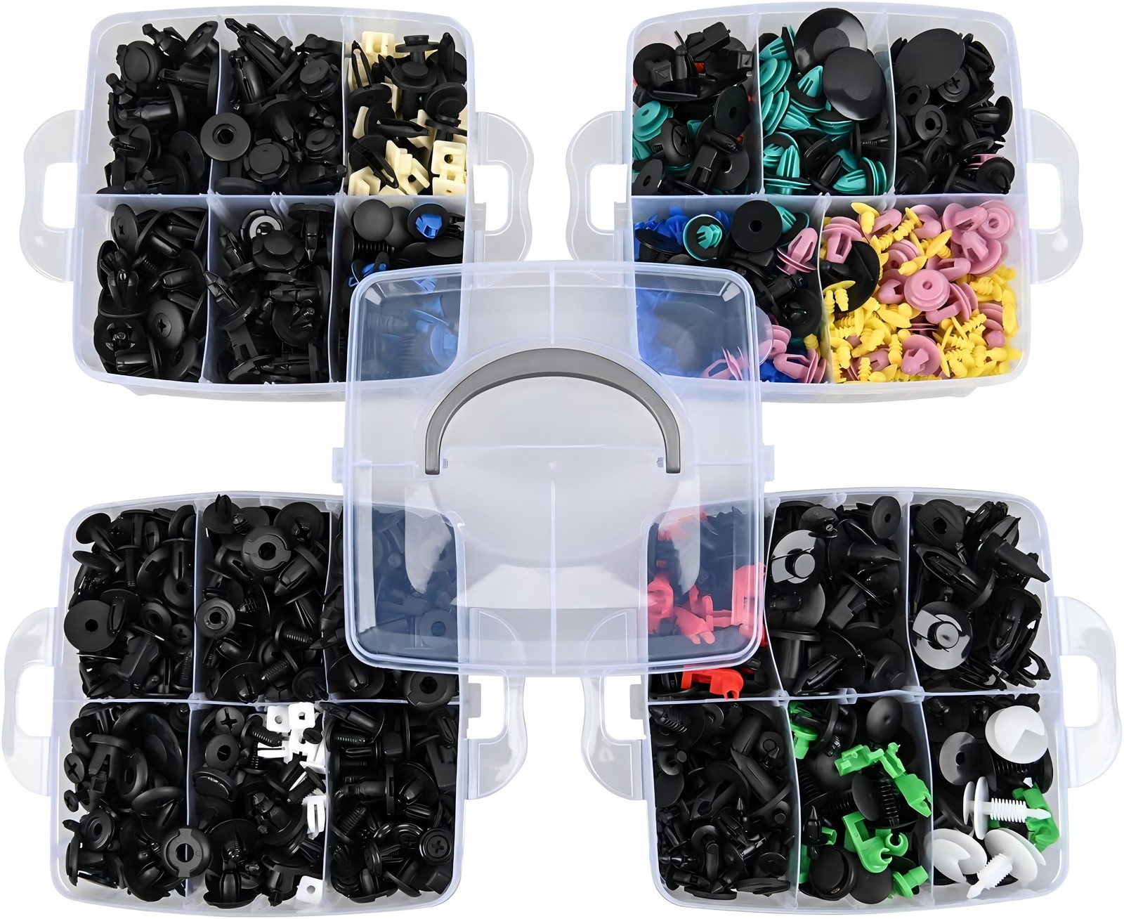 1240PCS Car Retainer Auto Fasteners Body Plastic Trim Clips Pin Rivet Bumper Kit