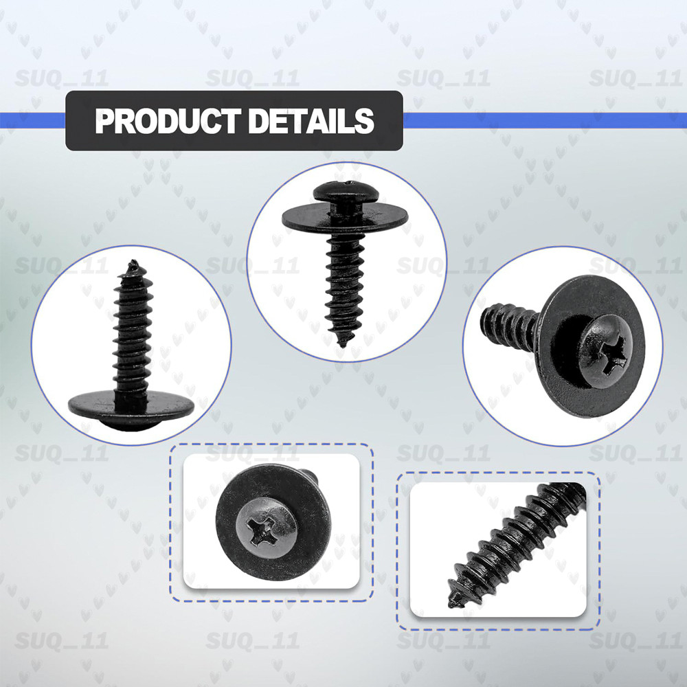 50Pcs Engine Splash Shield Fender Bumper Screw Clips Rivet Fastener For Toyota