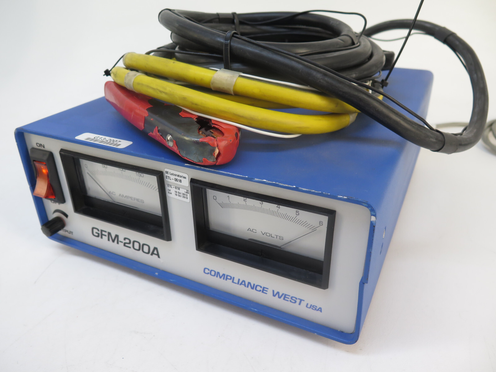 Compliance West GFM-200A Ground Continuity Tester Output 0-200 Amps ac ± 3%