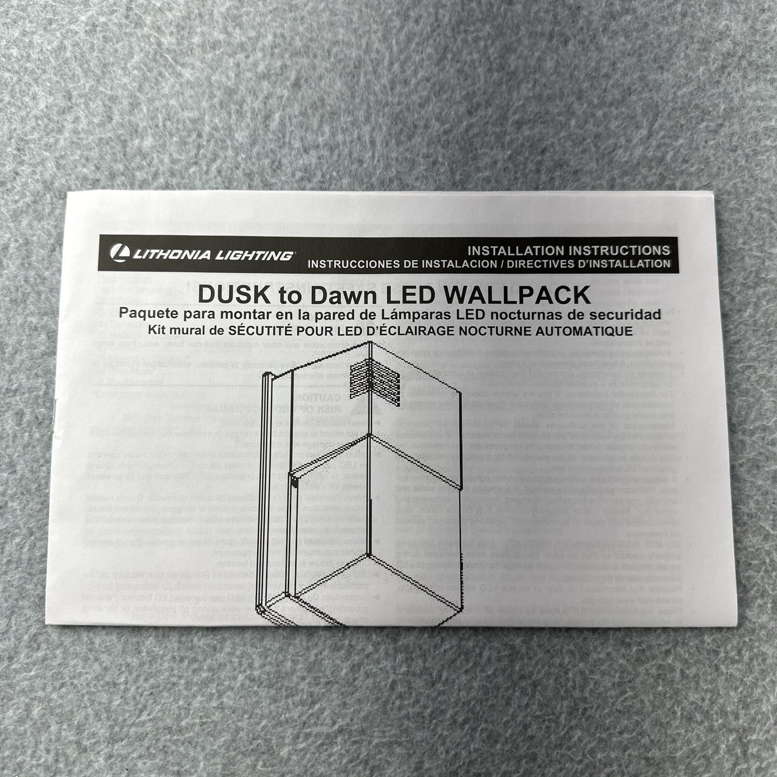 Lithonia Lighting 249NF2 Dusk To Dawn LED 70W Wall Pack Light Fixture 5000K New