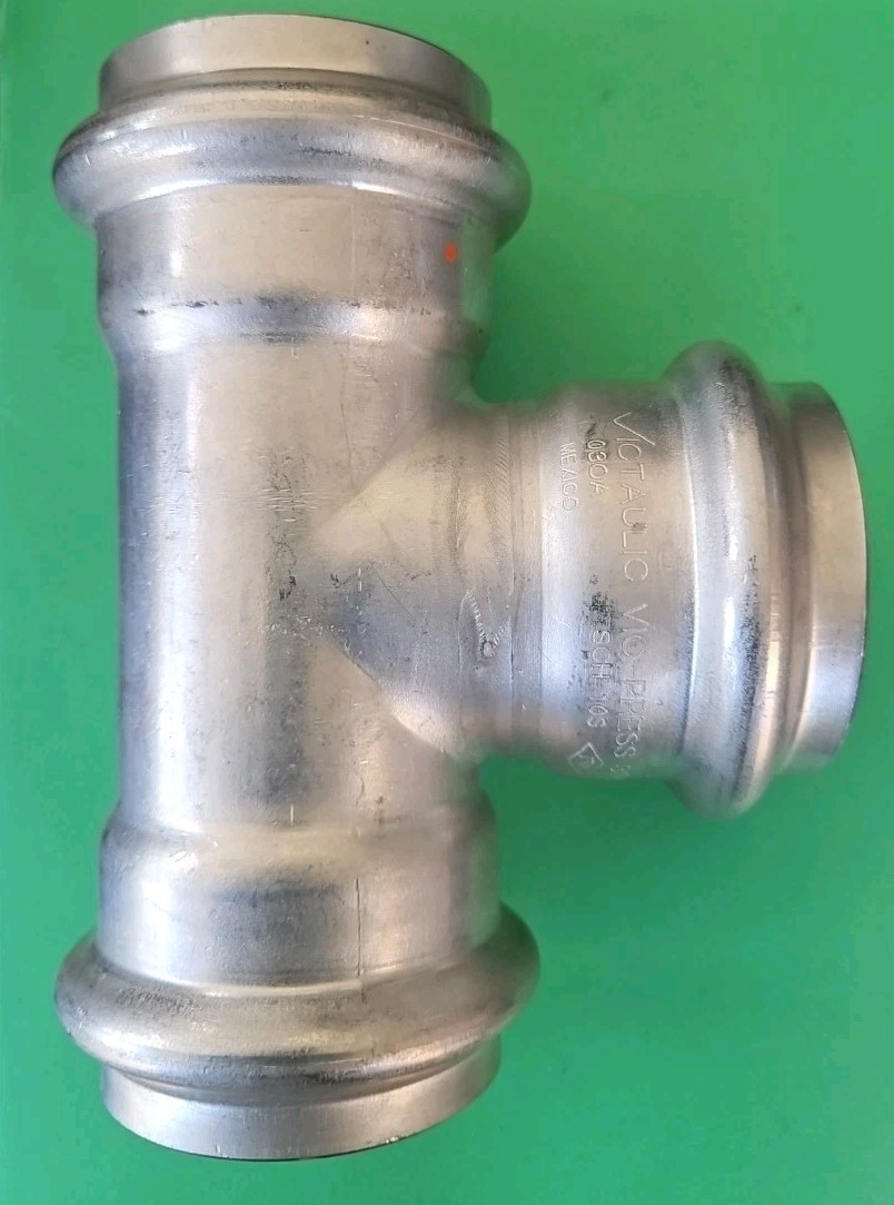 VICTRAULIC Vic-Press STAINLES STEEL TEE P592 304SS 2″ x 2″ x 2″ NEW